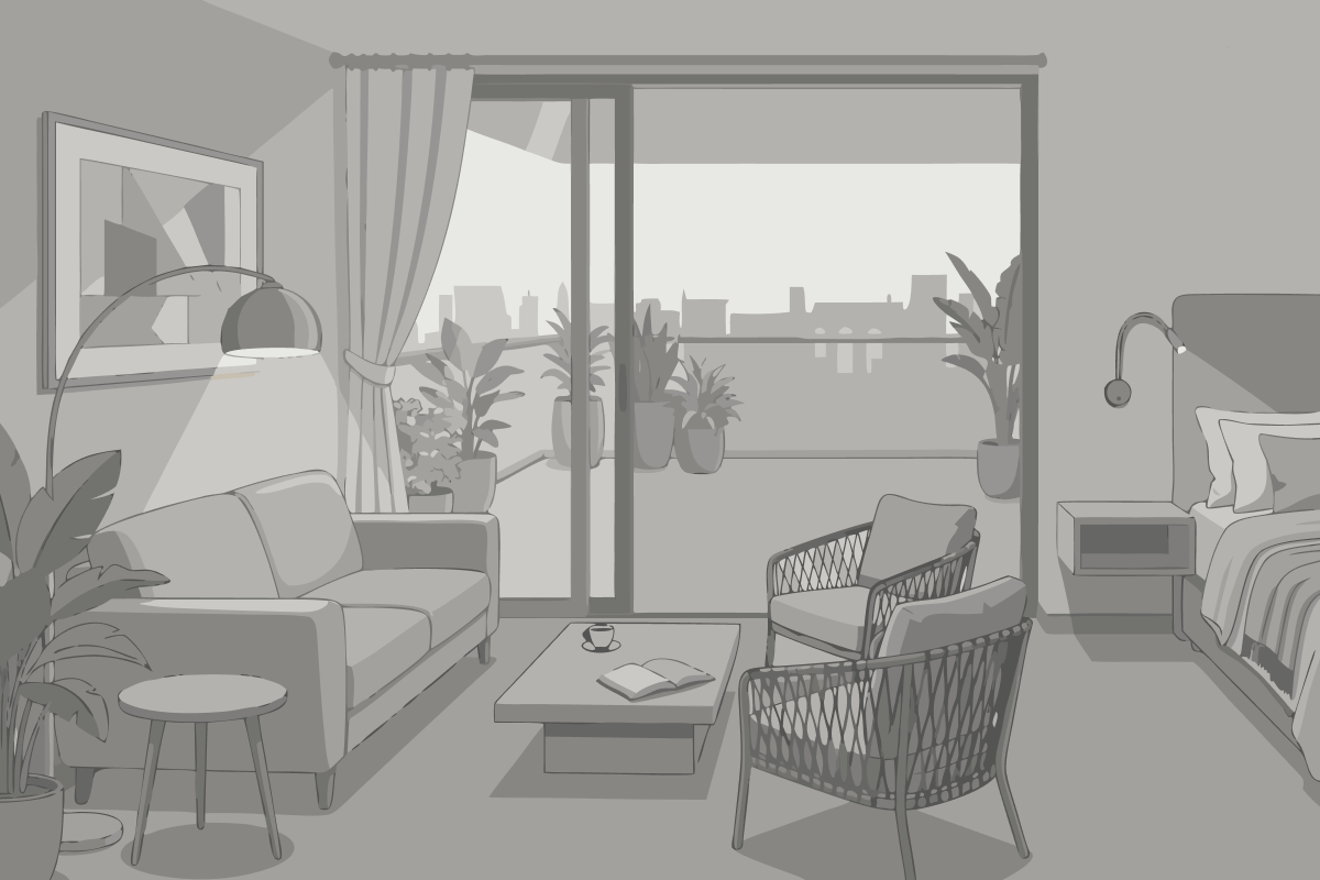 Executive Corner Room with Two Double Beds